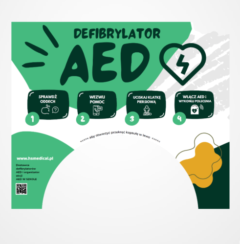 Tablica AED dla szkół